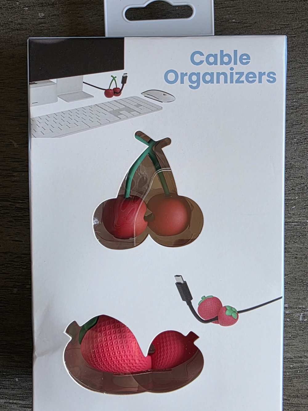 Cable Organizers Cherry & Strawberry Set - Red
